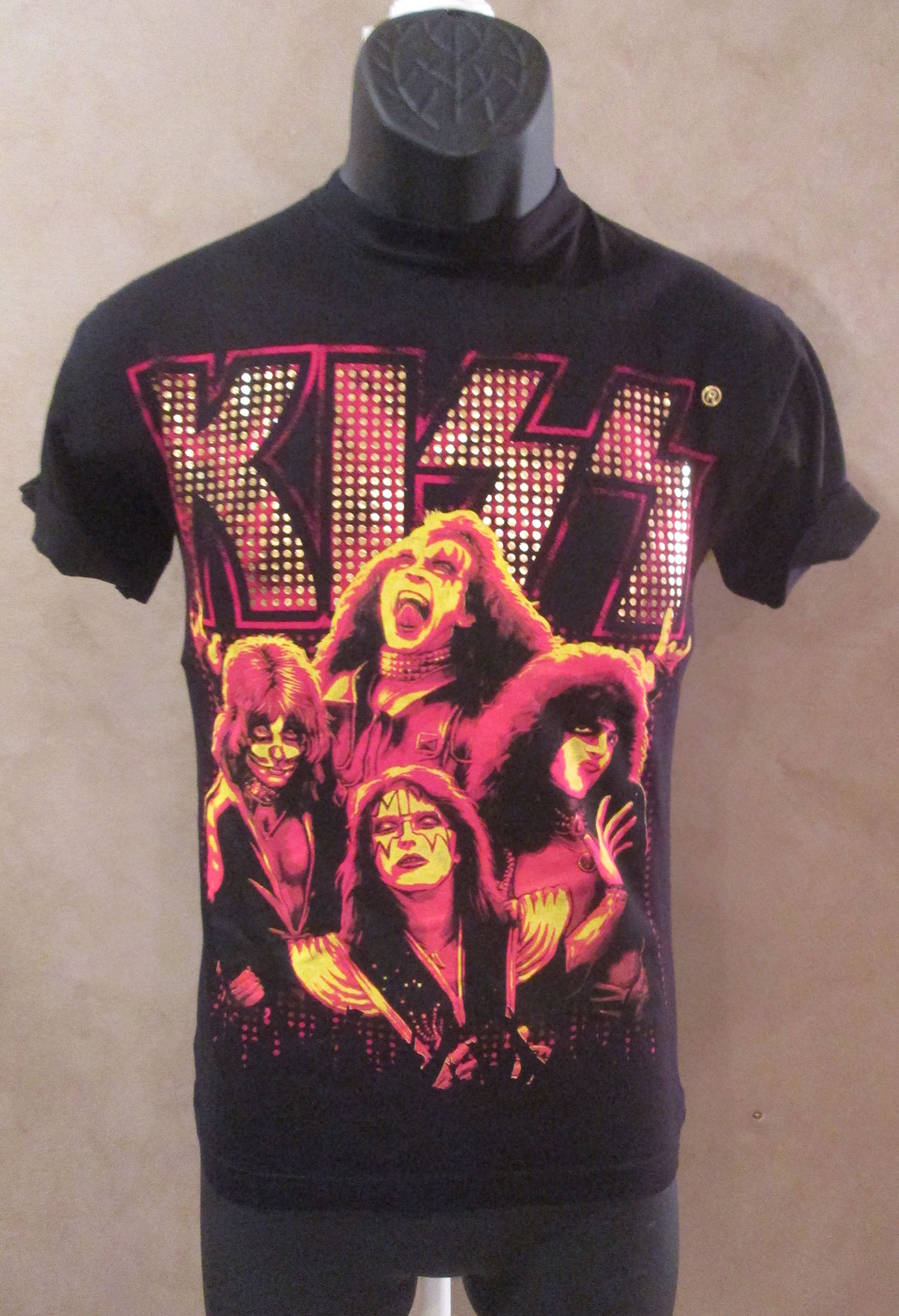Men's KISS King Monster Gold Metallic Logo T-Shirt - XS - KISS